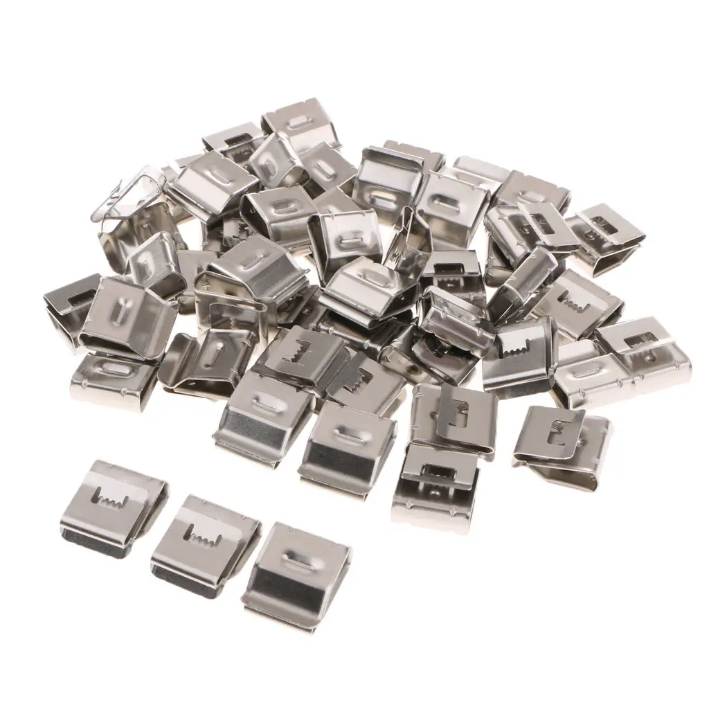 50pcs Solar Panel Cable Clips Management PV Wire Clip Locking Clamps, 18x20mm