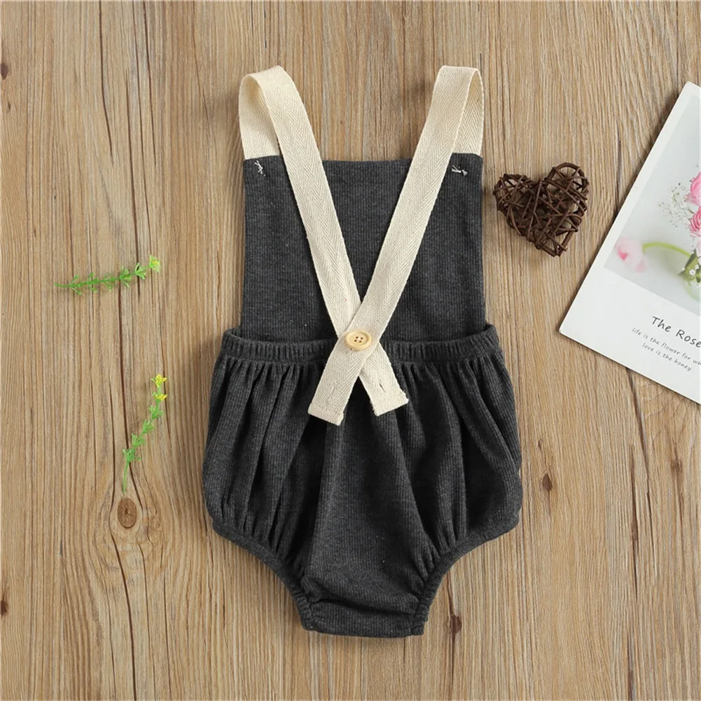 Newborn Knitting Romper Hooded  Summer Newborn Baby Clothes Infant Boy Girl Romper Solid Color Rainbow Print Square-neck Sleeveless Jumpsuit Playsuit Baby Bodysuits comfotable