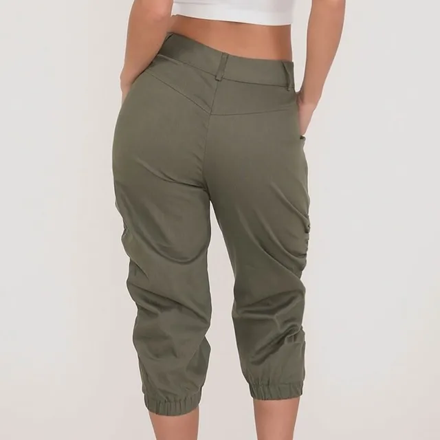 Women's Relaxed-fit Cargo Capri Pant Paper Bag High Waist Pencil Cropped  Pant Slim Fit Casual Trouser Long Pants With Pockets - Pants & Capris -  AliExpress