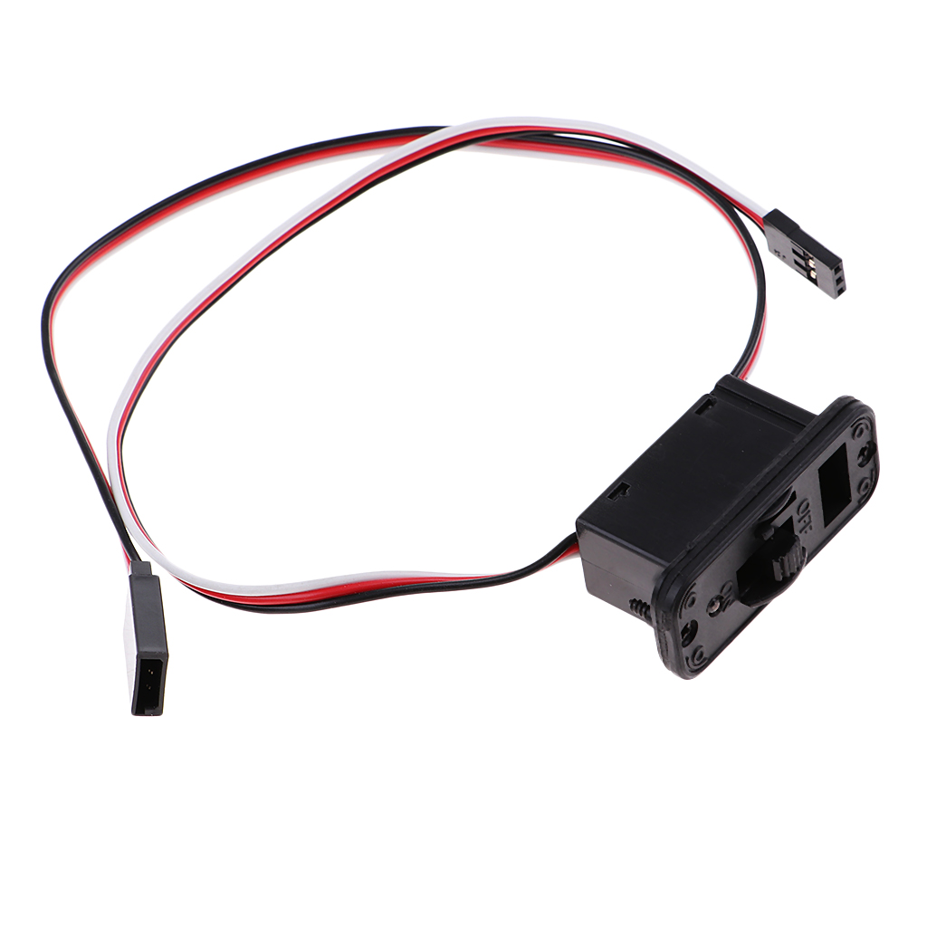 ON/OFF Switch FUTABA/JR Plug 25CM Cable Wire LED Male to Female for RC Servo