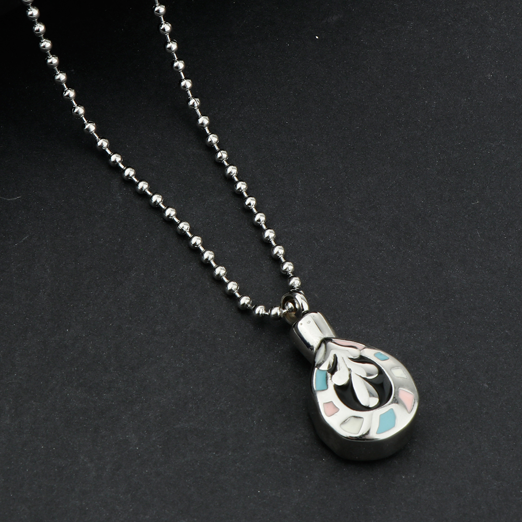 Cremation Jewelry Star Heart Urn Pendant Necklace Memorial Jewelry - Style 8