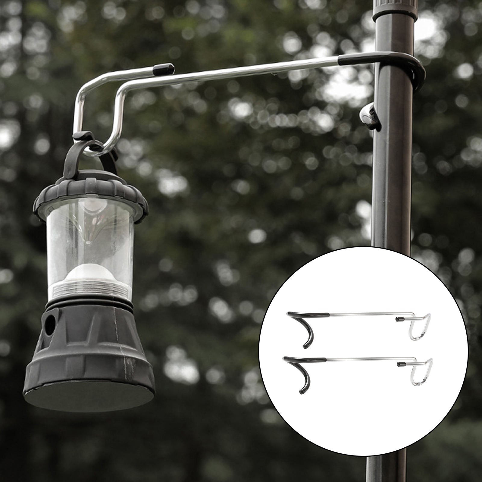 Lamp Holder Multi-Purpose Branch Holder Pole Tent Post for Camping Travelling Lantern Light River Fishing Beach Fishing