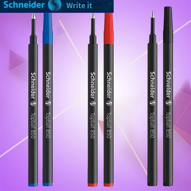 Germany Schneider Topball 850 Gel Pen Refill Rollerball Pen 0.5mm Nib  Refill Replaceable Refill Black/Blue/Red Writing Supplies
