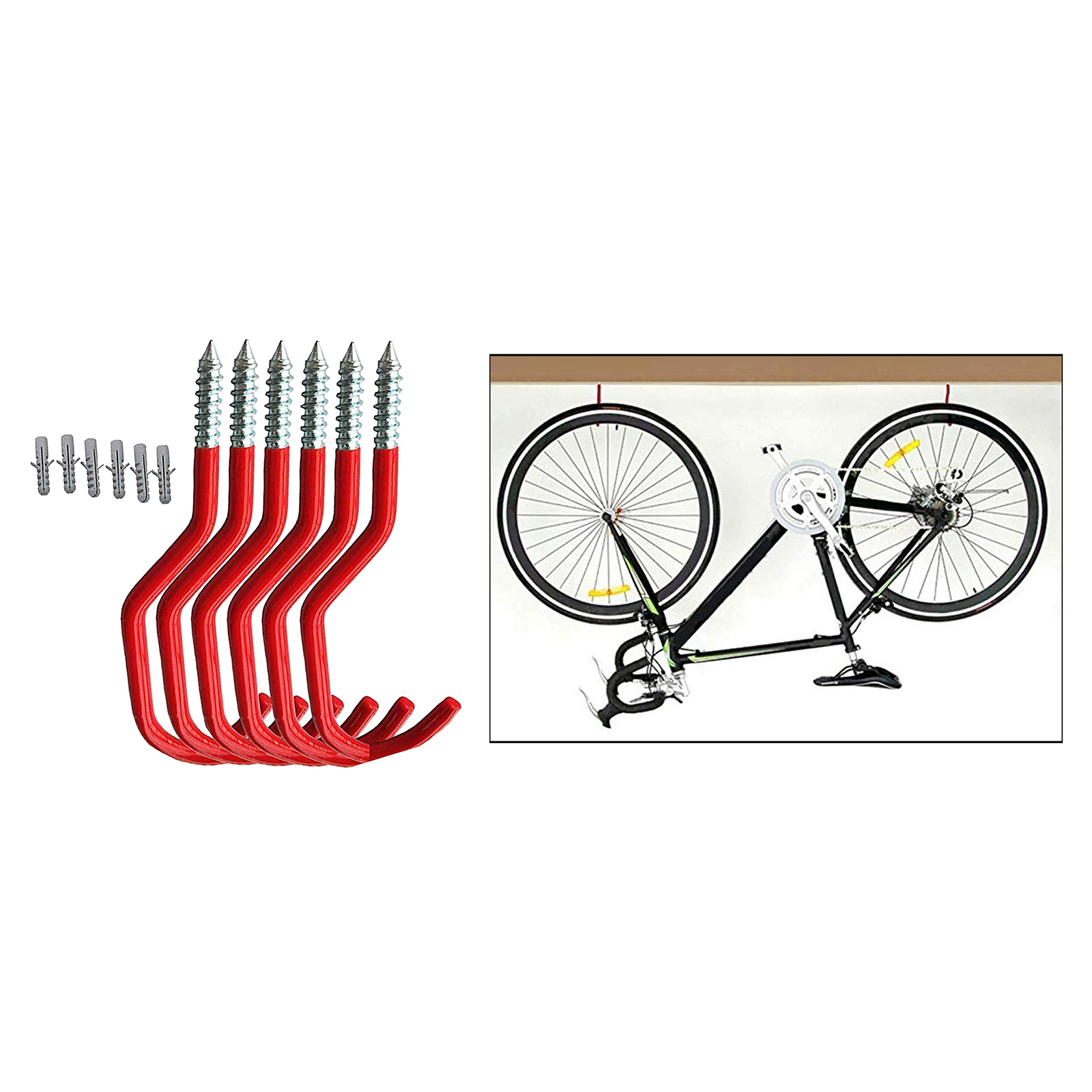 Stoutmax heavy duty bike storage hooks shop set