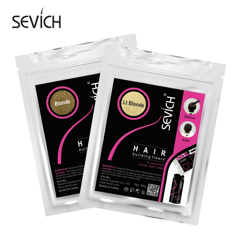 Best of Sevich Refill 100g Hair Fiber Hair Loss Products Hair Building Fibers Powders Thicken Thin Hair 10 Colors Keratin Hair Regrowth Reviews & Tips