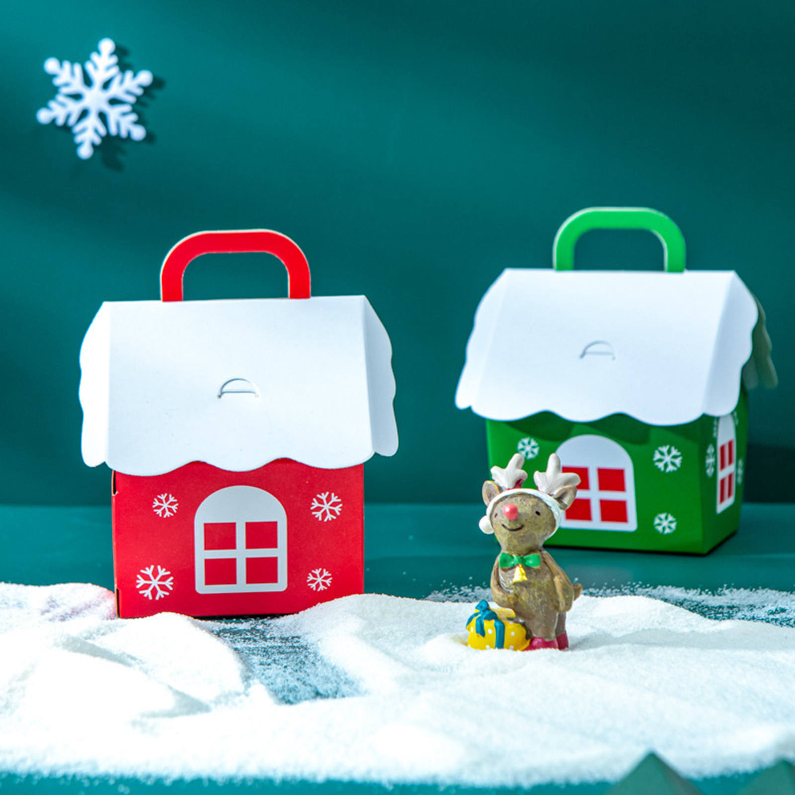 20x Creative Gift Boxes Bag Christmas Container for Candy Cookie Packaging Present