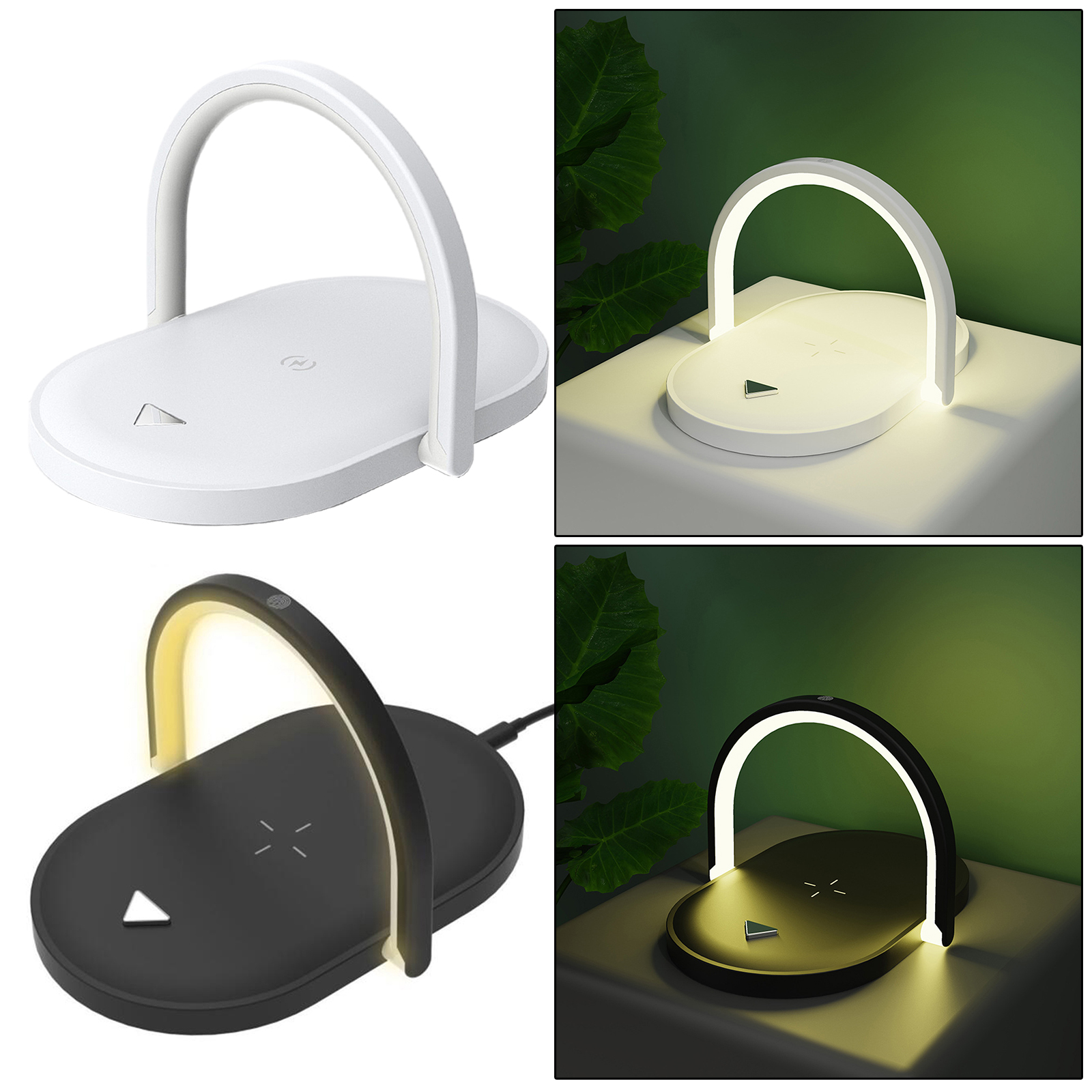 10W Qi Fast Wireless Charger Table Lamp Phone Holder Night Light Pad Phone Stand Desk Lamp