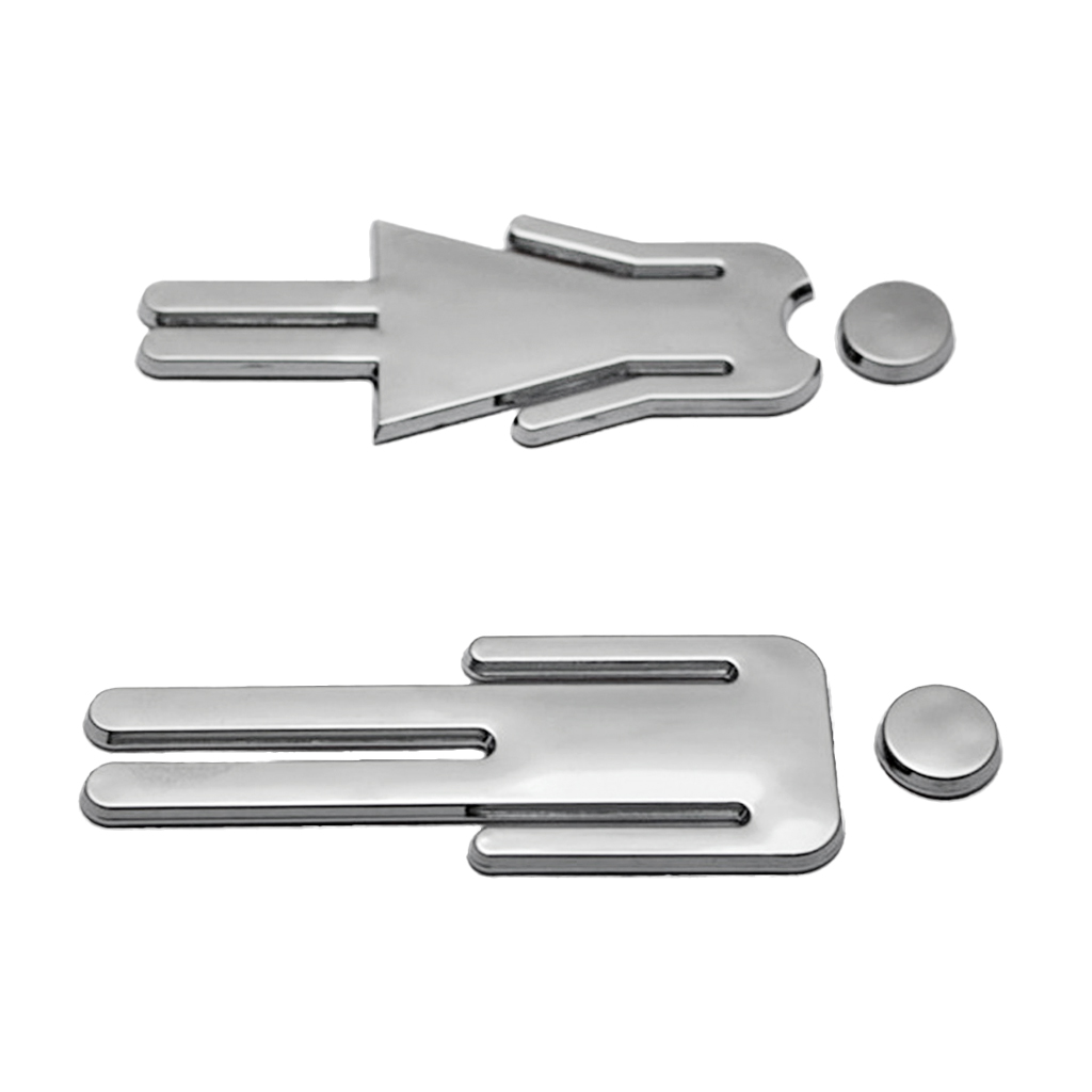 Toilet Door Sign Men & Women WC Decals Stickers Restroom Washroom Signage Plaque Mirror Surface