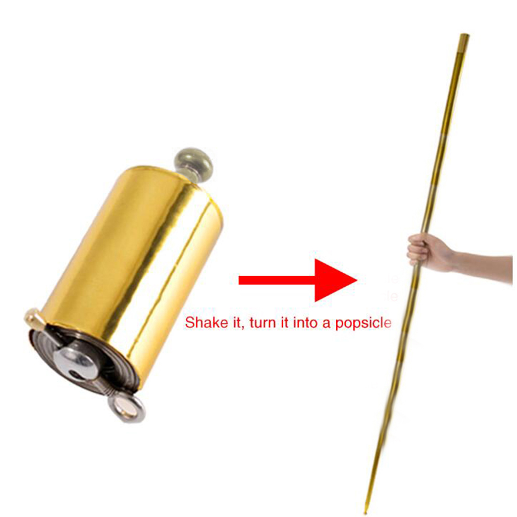 1.1m/1.3m/1.5m Magi c Pocket Staff Portable Metal Martial Arts metal staff retractable Appearing Cane Trick Accessory