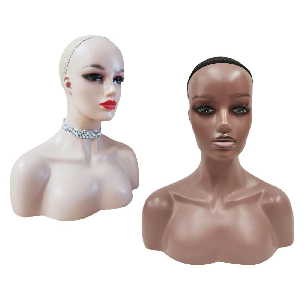 Mannequin Head Model Realistic Mannequin Wig Heads for Hat Wigs Sunglasses Jewerly Displaying