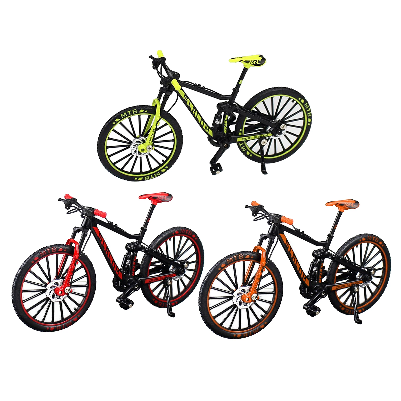 Mini Mountain Bicycle Model Finger Bike Model 1:10 3D Vehicle Model Boy Toys