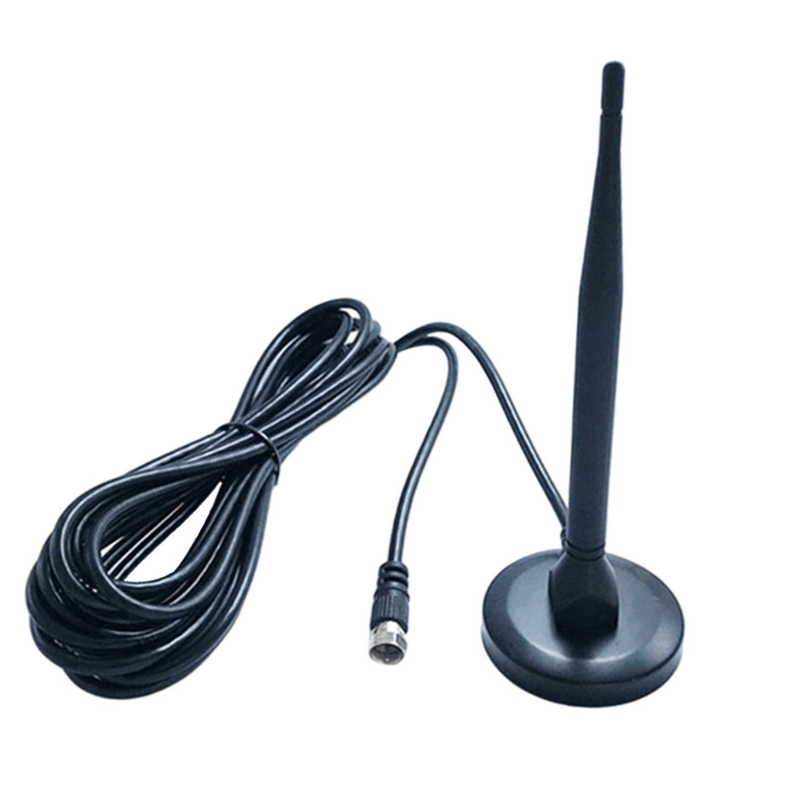 Indoor DTMB TV Antenna VHF UHF Magnetic Base 1.5m Cable, Compatible for DVB-T2 HDTV Easy to Install