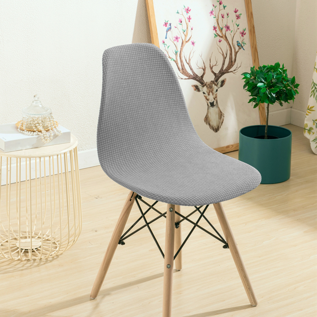 Shell Chair Seat Cover Washable Modern Home Living Room Slipcover Soft