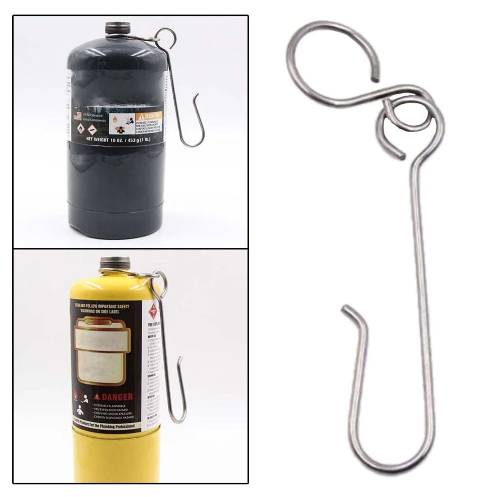 Stainless Steel Welding Gas Bottle Belt Hook Hand MAPP Propane Bottle Clip