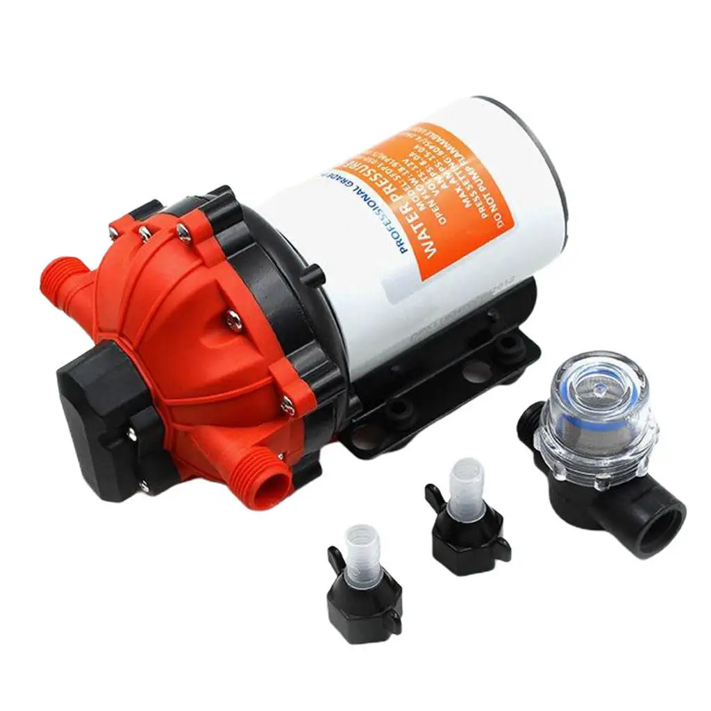 24V Water Pressure Pump Self Priming with Quick-Connect Fittings for Caravan/RV/Boat/Marine 60psi