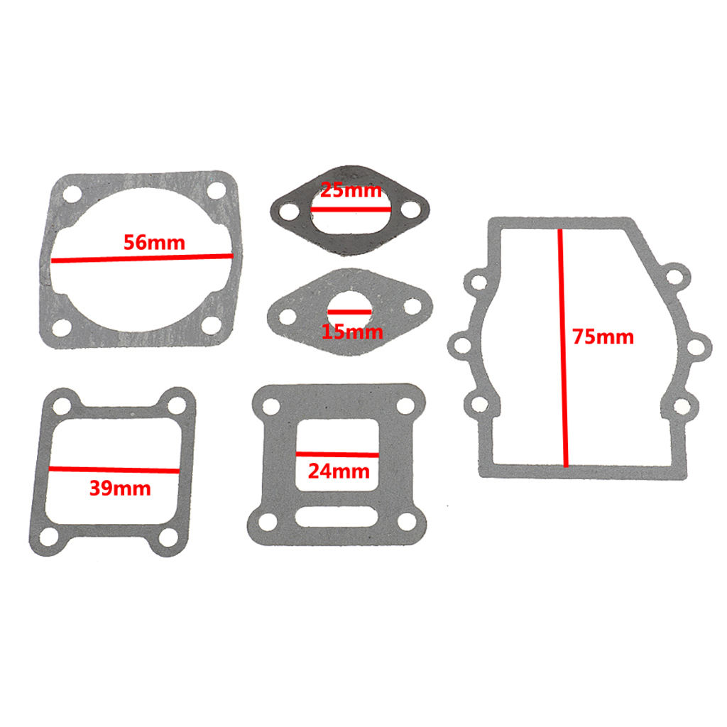 6 Pieces Motor Gasket for 47cc 49cc 2 Stroke Mini Dirt Bikes  QG-50