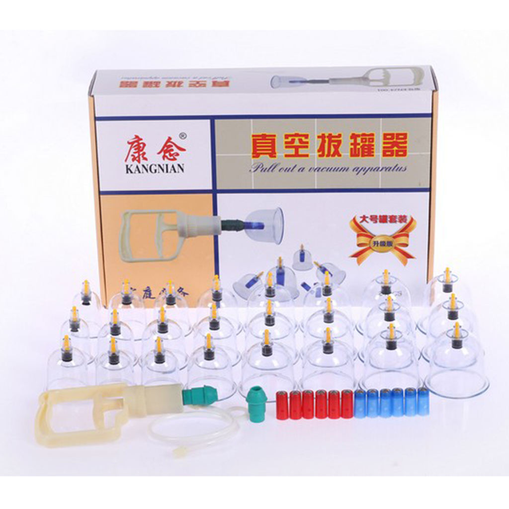 Set of 24pcs Anti Cellulite Massage Vacuum Cupping Cup with Suction Pump Kit