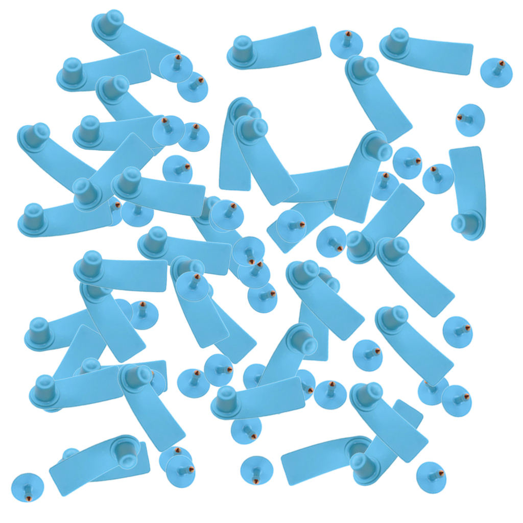 100 Sets Plastic Ear Tag for Goat Sheep Pig Cattle Animal Livestock Tools