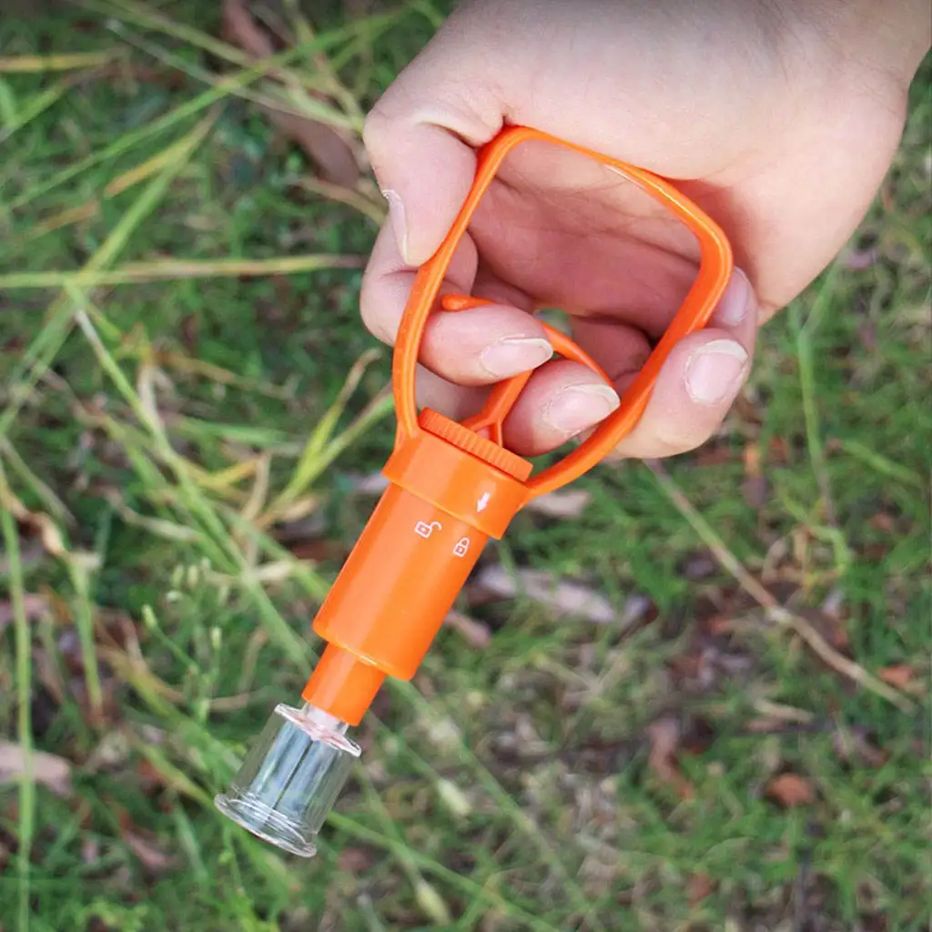 Outdoor Emergency Venom Extractor for Camping Hiking Bites Suction Tool for Bee Sting Bug Mosquito Sting One Hand Use