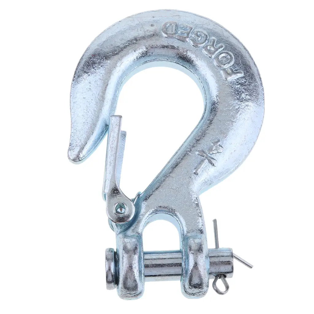 Driver Recovery 1/4 Clevis Slip Hook with Safety Latch Winch Hook