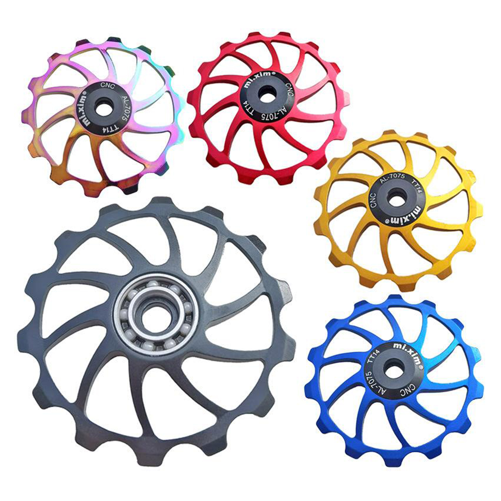 Cycling Bicycle Tension Rear Derailleur Bike Guide Roller Pulley Parts 14T Guide Wheel Ceramic Bearing Jockey Wheel