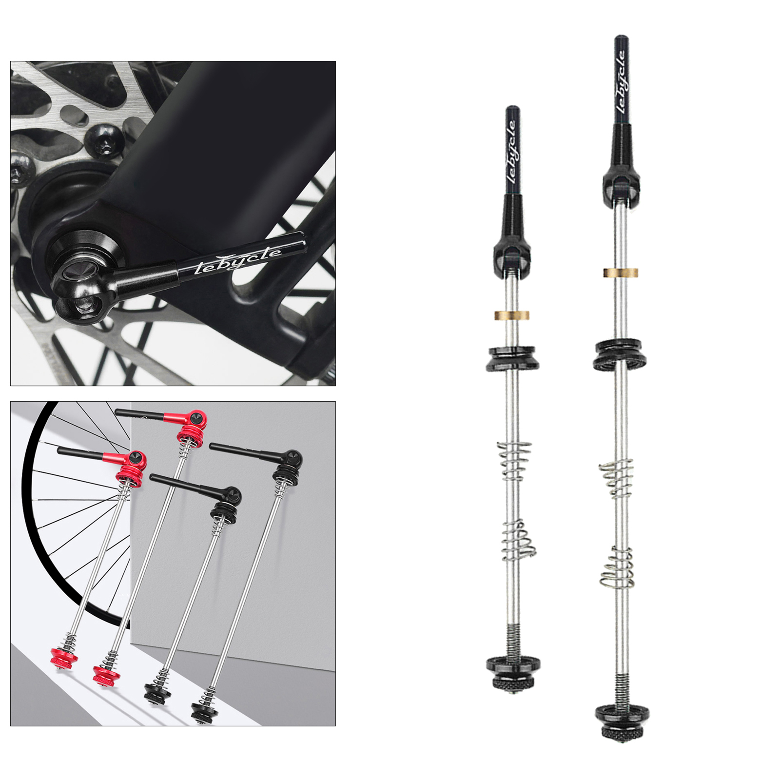 2 Pieces 50G Titanium Bicycle Skewers Quick Release Axle Skewer Bolt Lever Hub Wheel Qr Ti for MTB Bike Road Bike Repair Cycling