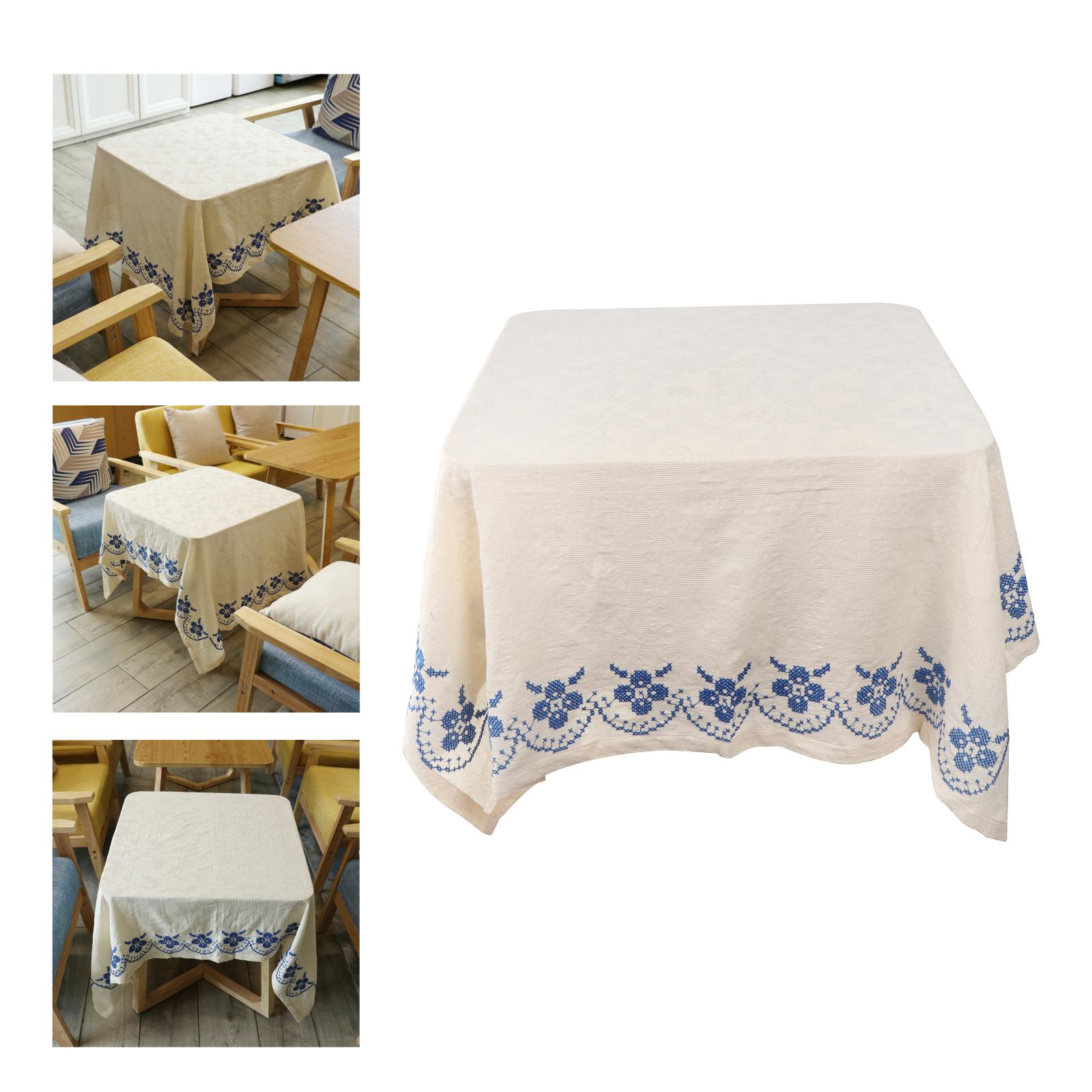 Rectangle Cotton Tablecloth Table Overlays Wedding Party Tabletop Decoration Banquet Dining Table Cover Christmas Table Cloth