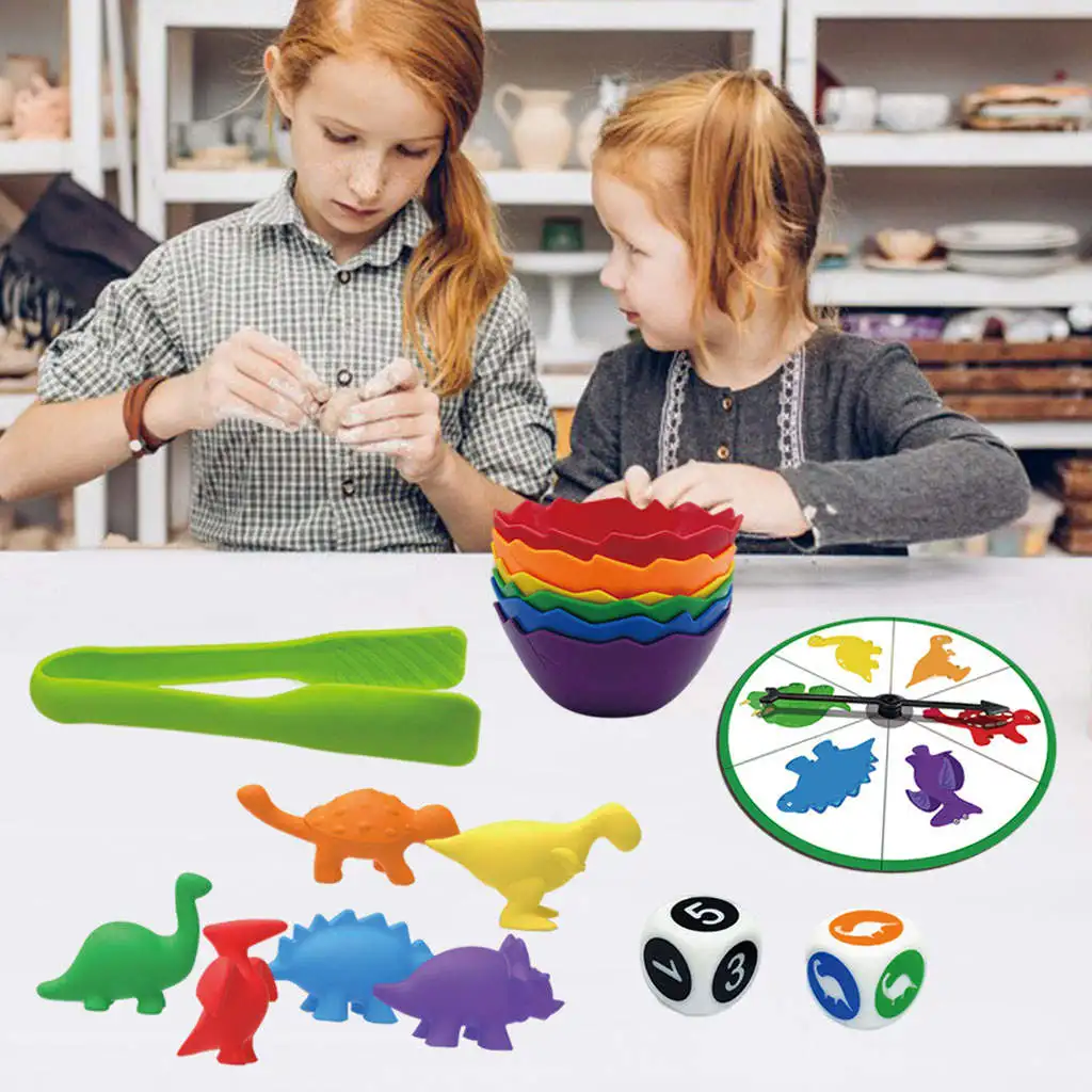 72Pcs/Set Counting Little Dinosaur Toys Math Learning for 2-4 Years Old Children