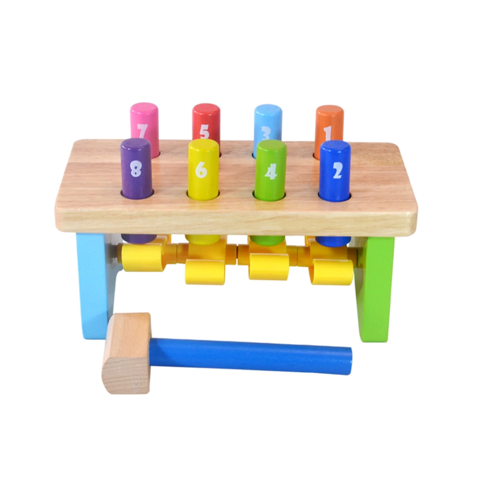 Montessori Children Wooden Hammering Bench With Mallet for 1 Year Old Early Toy Toddler Preschool Creative Presents