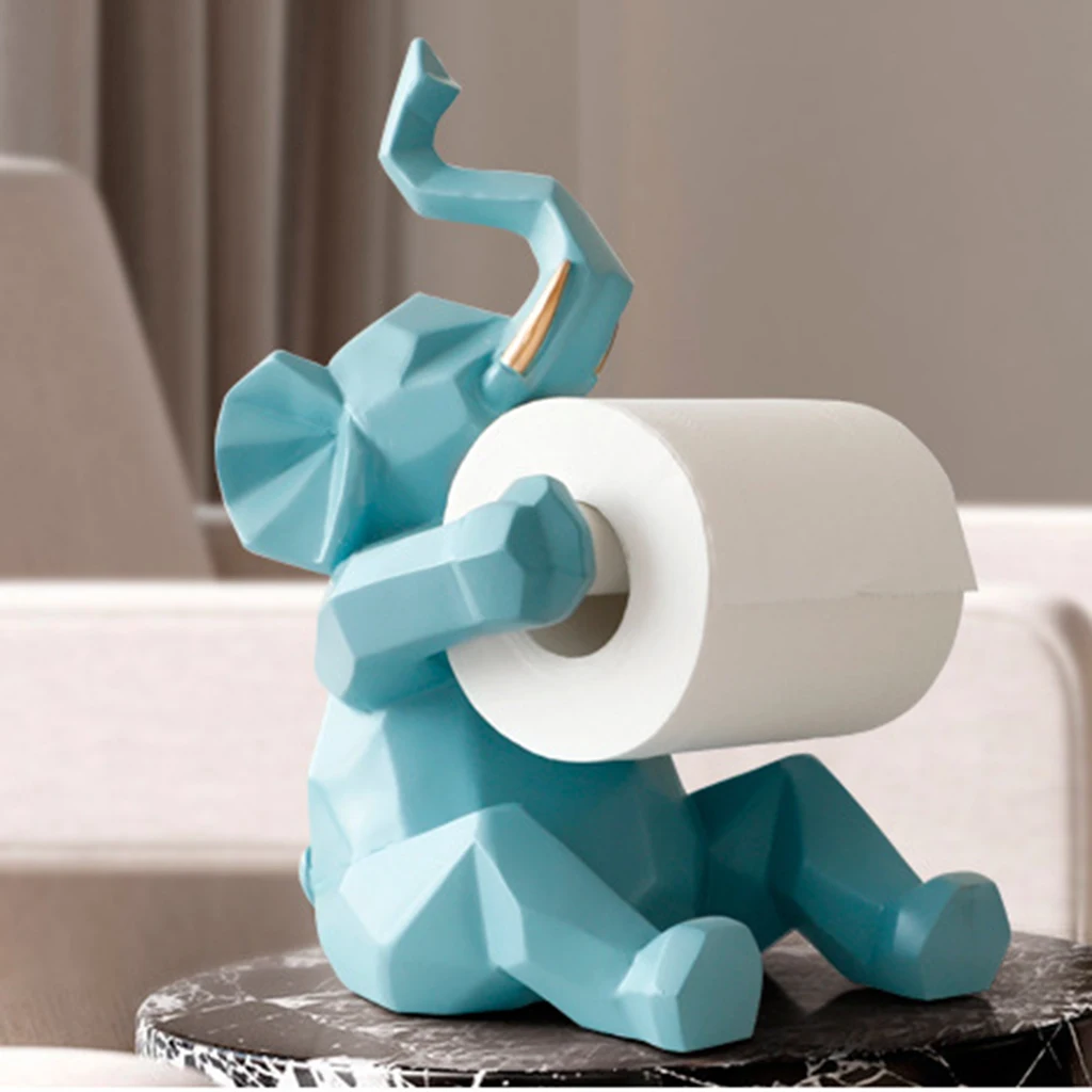 Toilet Paper Holder Desktop Free Standing Kitchen Lavatory Floor Home Tissue Paper Roll Storage Dispenser Figure Art Craft Decor