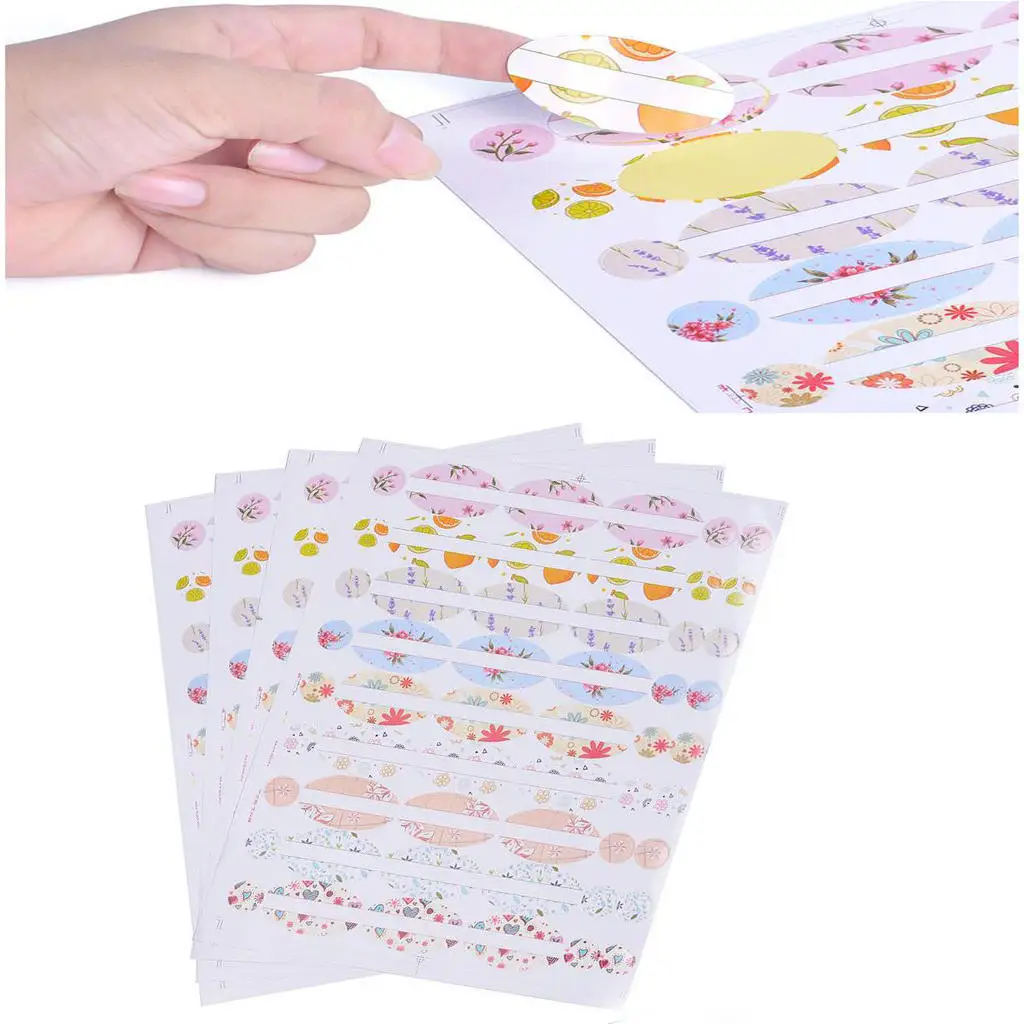 10Pcs Perfume/Essential Oil Label Bottle&Lid Stickers Water-proof Oil-Proof Decals