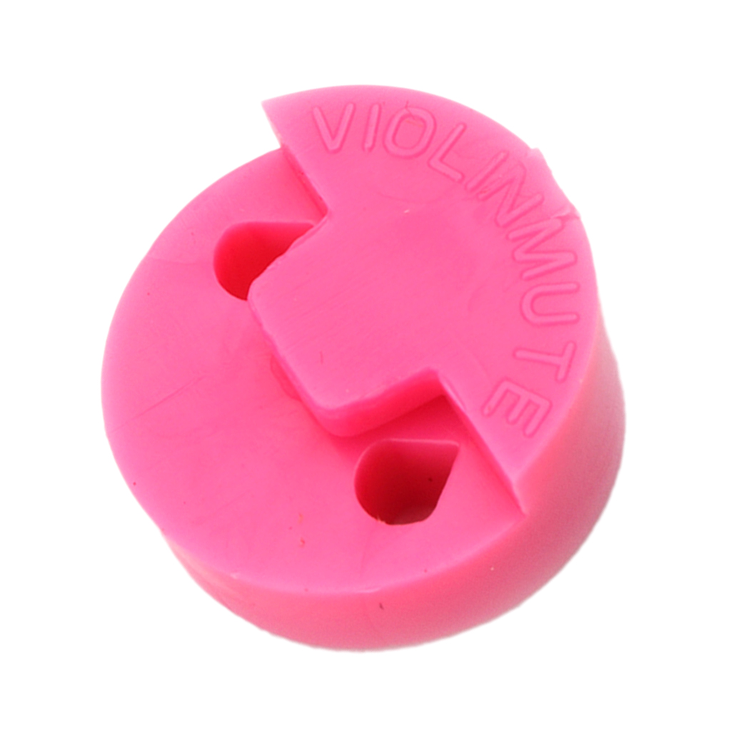 Professional Round Rubber Violin Fiddle Mute Sordine Silencer Pink