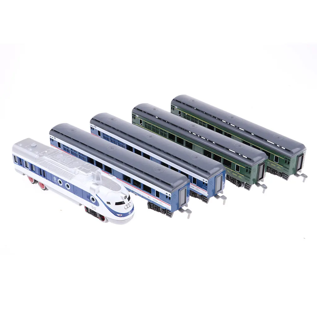 1:87 Scale Simulation Train Locomotive Carriage Electric Toy Model Xmas Gift
