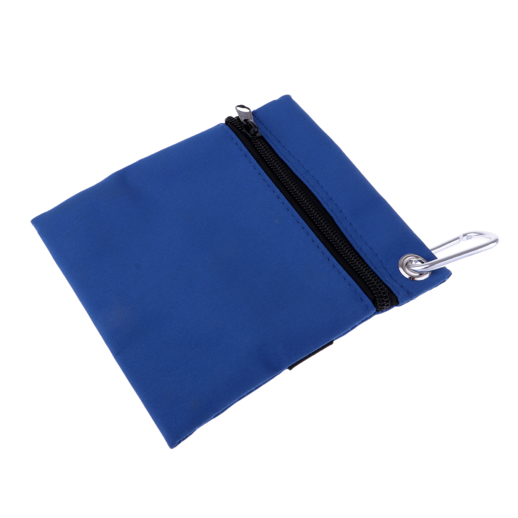 Professional Golf Tee Pouch, Golf Ball Bag Holder Zippered Pouch Storage Case with Carabiner For Outdoor Training