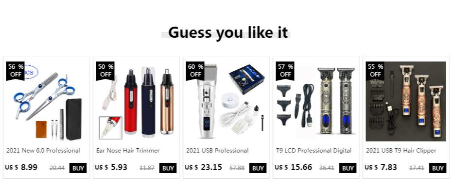 Hair Trimmer Barber Hair Clipper Cordless Hair Cutting Machine Beard