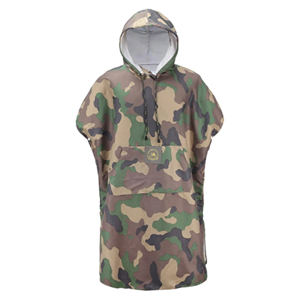 Bath Poncho Towel Camouflage Bathrobe Surfing Swimming Poncho Changing Robe Towel Unisex Adults