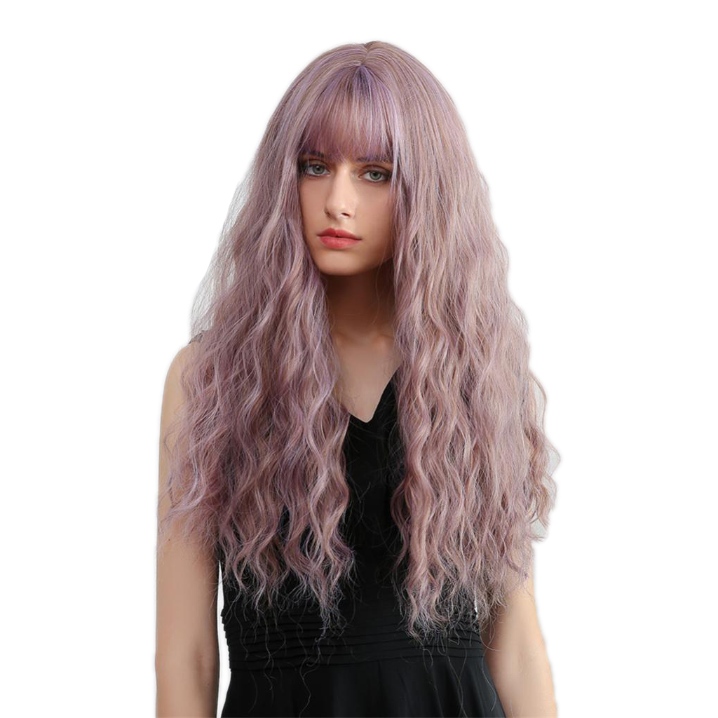 26'' Feamle Synthetic Wigs Elegant Party Costume  Wig With Neat Bang
