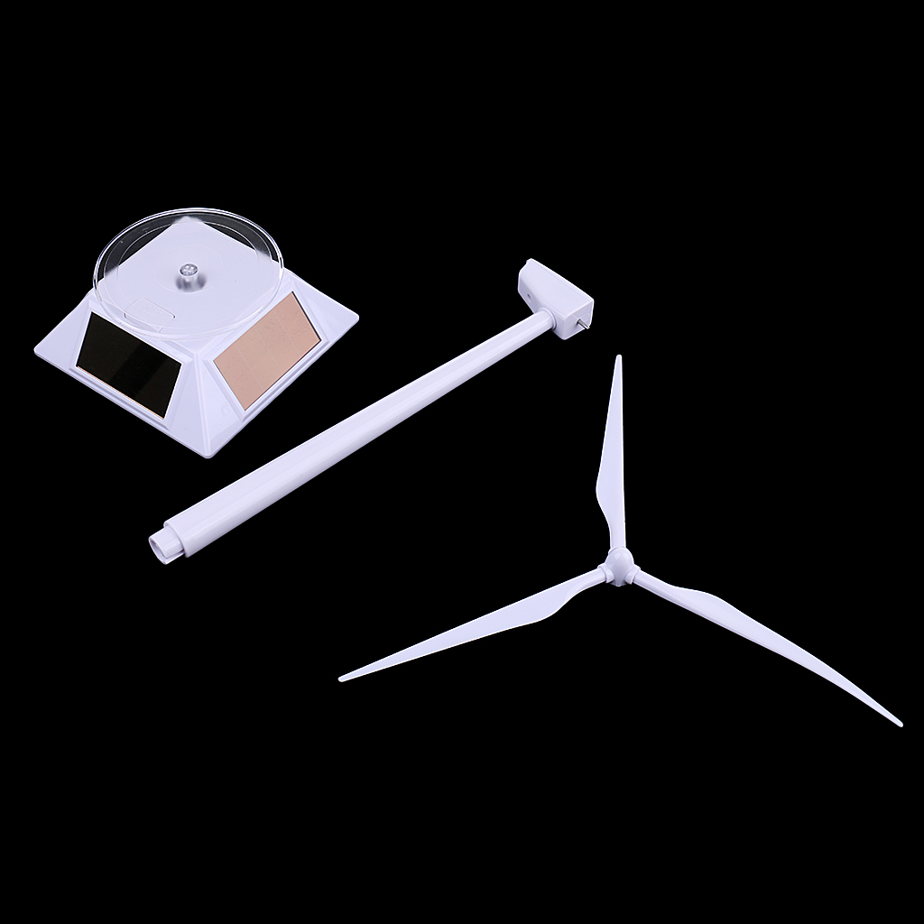 2xDIY Solar Powered Windmills Desktop Wind  Model Kids Science Toys