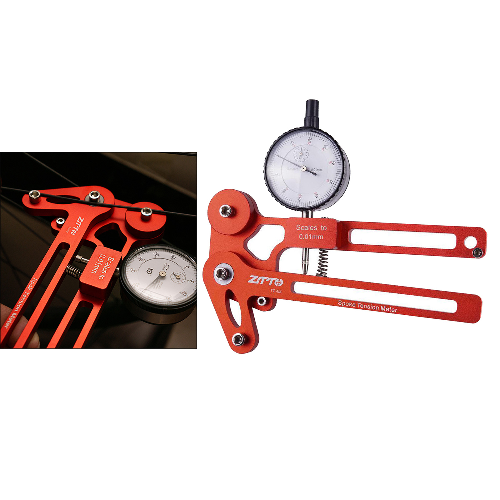 Bike Spoke Tension Meter Spokes Gauge Repair Tool Checker Tensiometer Scale