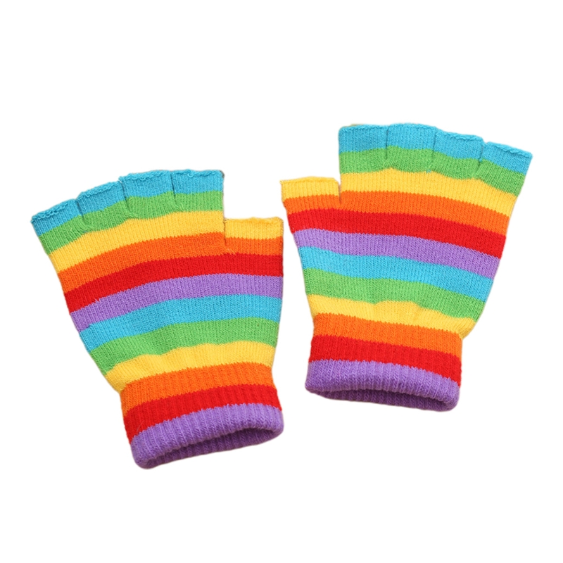 rainbow finger gloves