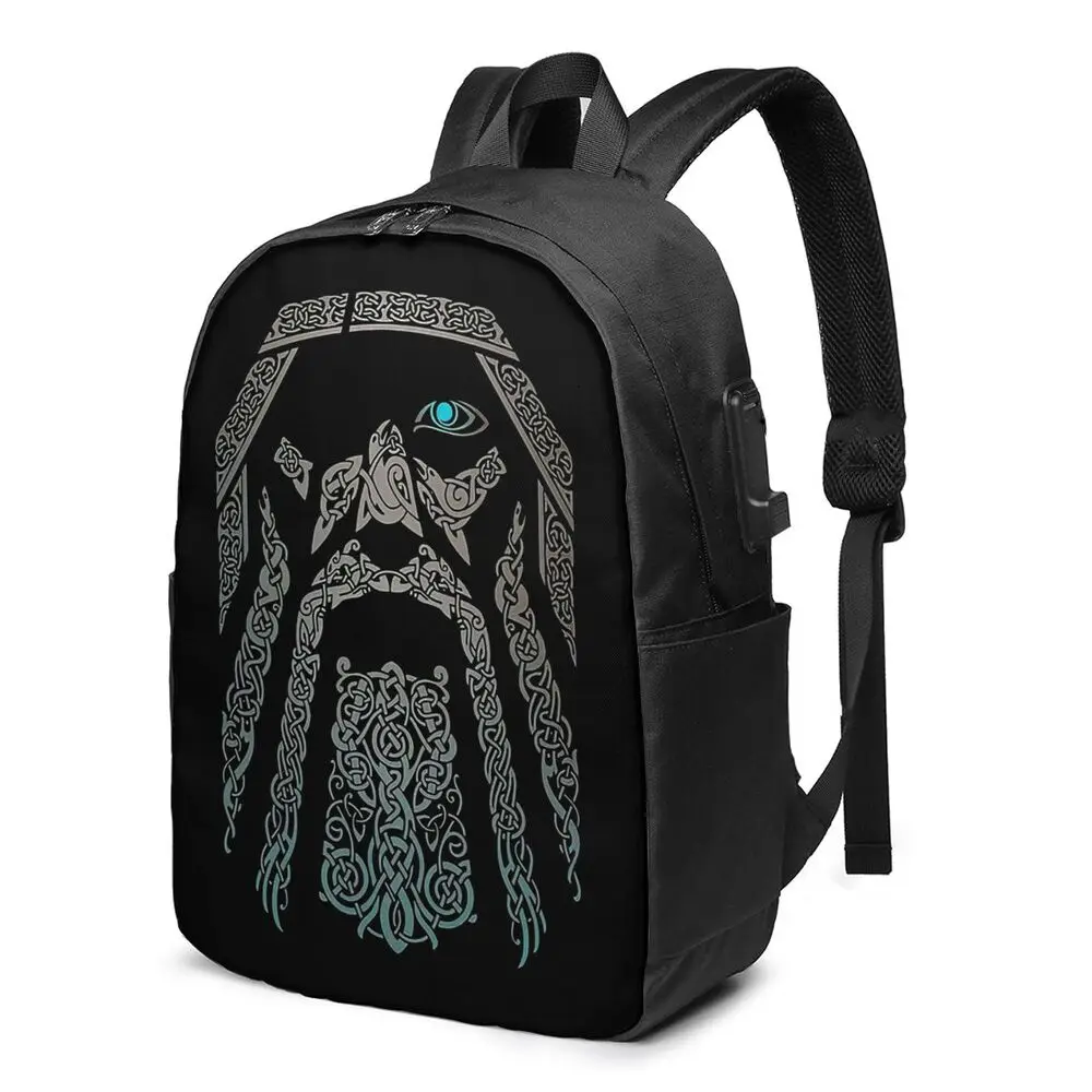 Viking Fenrir Odin Tree Of Life USB Port Backpacks
