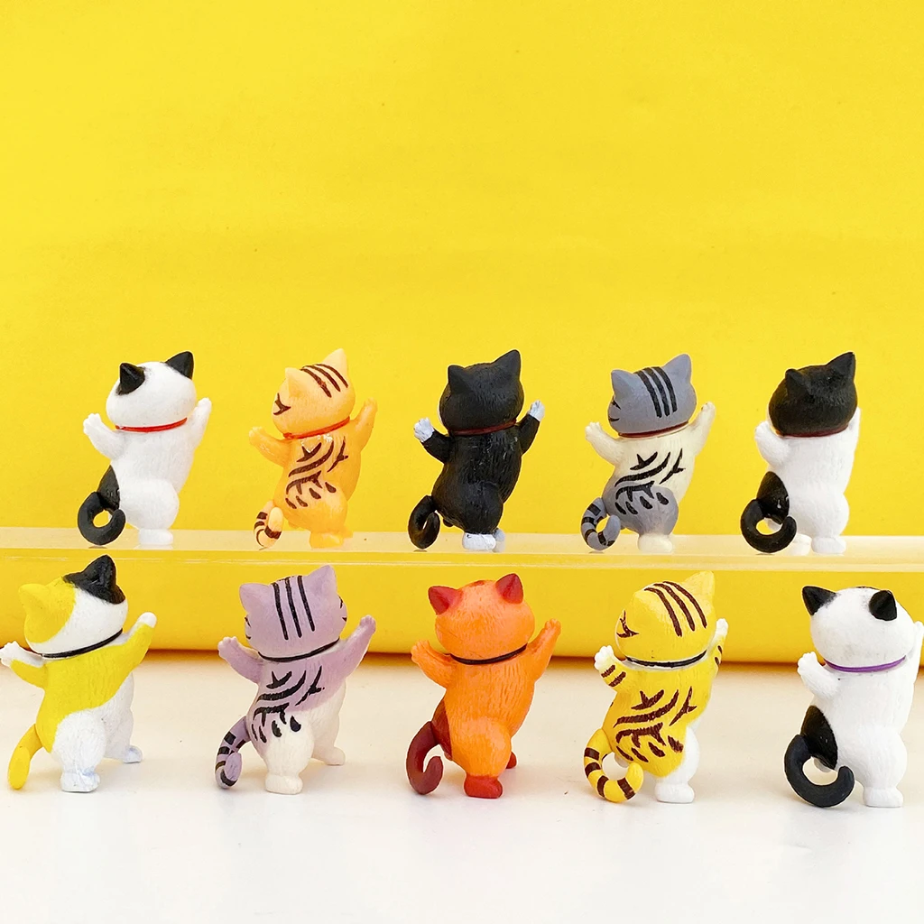 10 Pieces Car Dashboard Cat Doll Toy Ornaments for Car Interior Decorations Home Decor