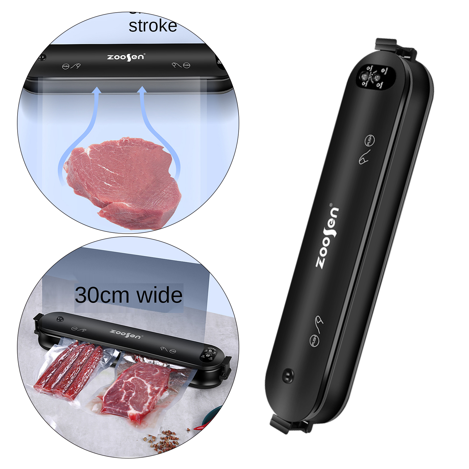 Automatic Food Air Vacuum Sealer Machine Food Saver, with 10 Vacuum Sealing Bags,Plug-AU 220V