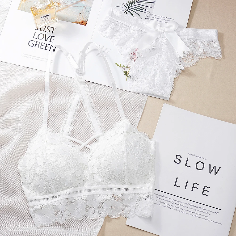 sexy underwear sets Bra and Briefs Set Women's Underwear Set Sexy Beauty Back Bra Lace Push-up Bra and Panty Sets Hollow Embroidery Lingerie Set underwear sets sale