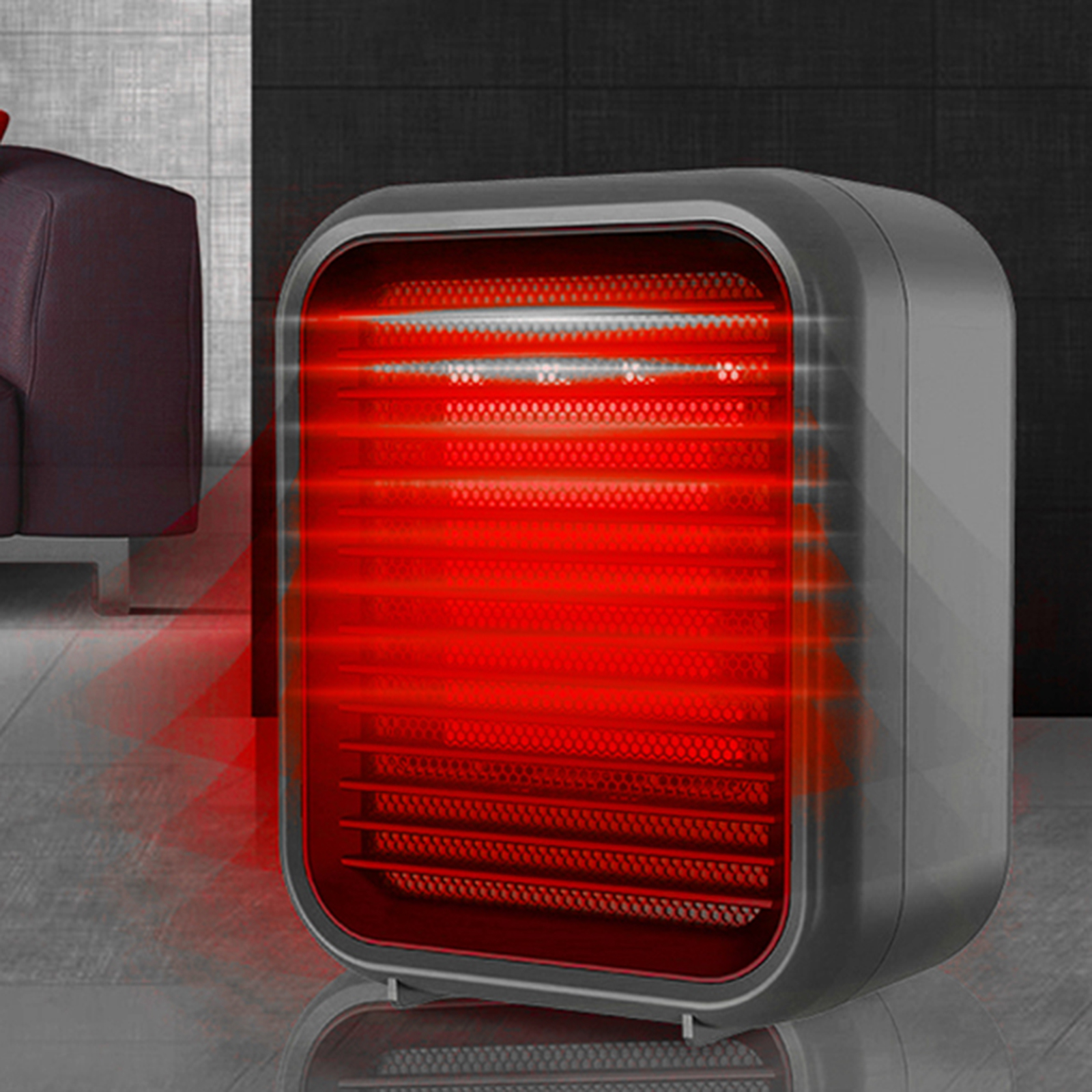Portable Space Heater 800W Adjustable Thermostat Warmer Fan for Office Desk