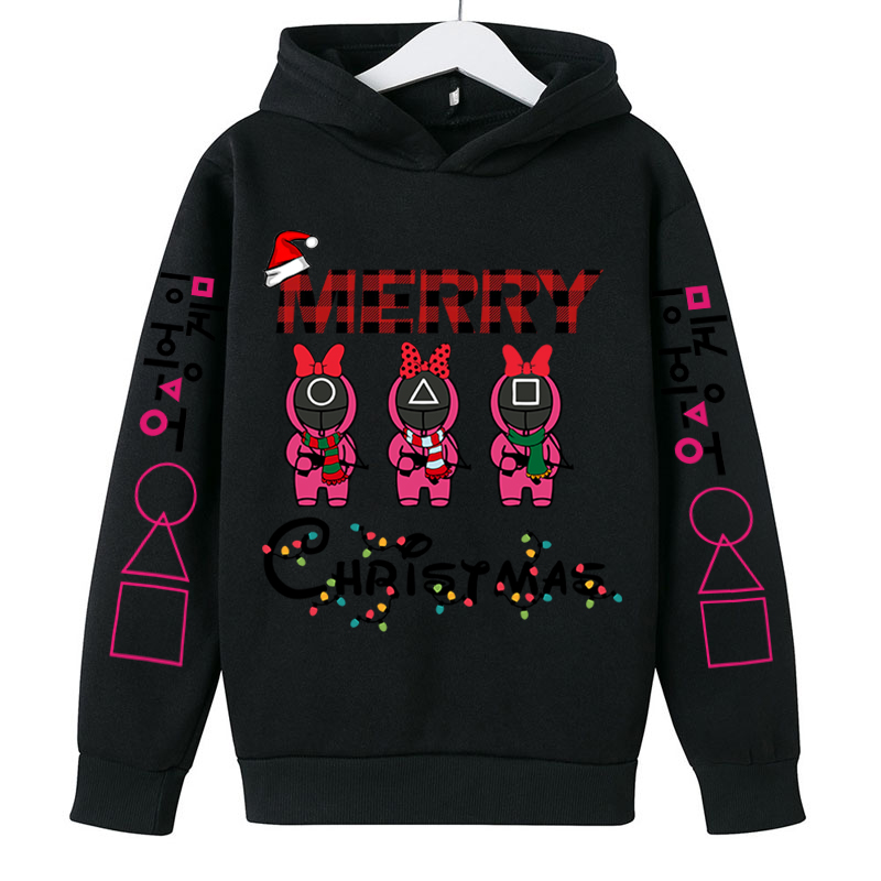 Autumn/winter Sweater Squid Game Fashion Boys Girls Hoodie Sweatshirts Holiday gift Christmas Clothing Children's Clothing