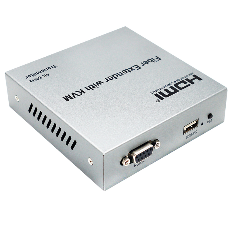 Title 4, 4k 60hz KVM HDMI Extender By Fiber LC Cable Sin...