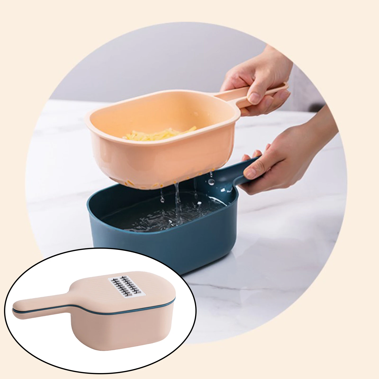 Multi-function Potato Carrot Cucumber Slicer Cutter Grater Shredders with Strainer / Kitchen Fruit and Vegetable Tools