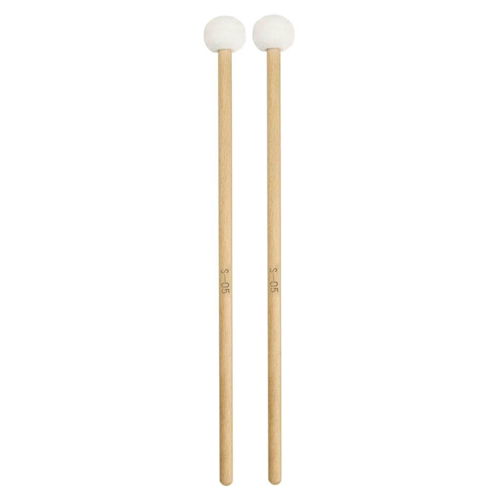 2 Pack Timpani Mallets Sticks Felt Head Drum Sticks Mallets With Wood Handle