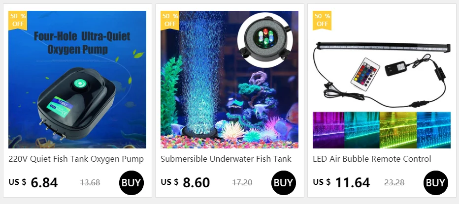 Tanie Zatapialne podwodne oświetlenie do akwarium zmiana koloru LED Air Light sklep